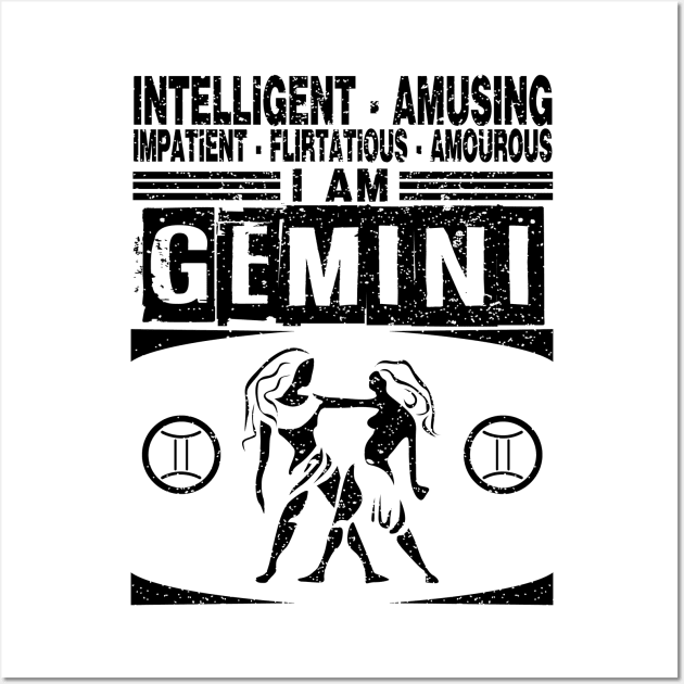 Gemini Horoscope Sign Wall Art by SublimeDesign